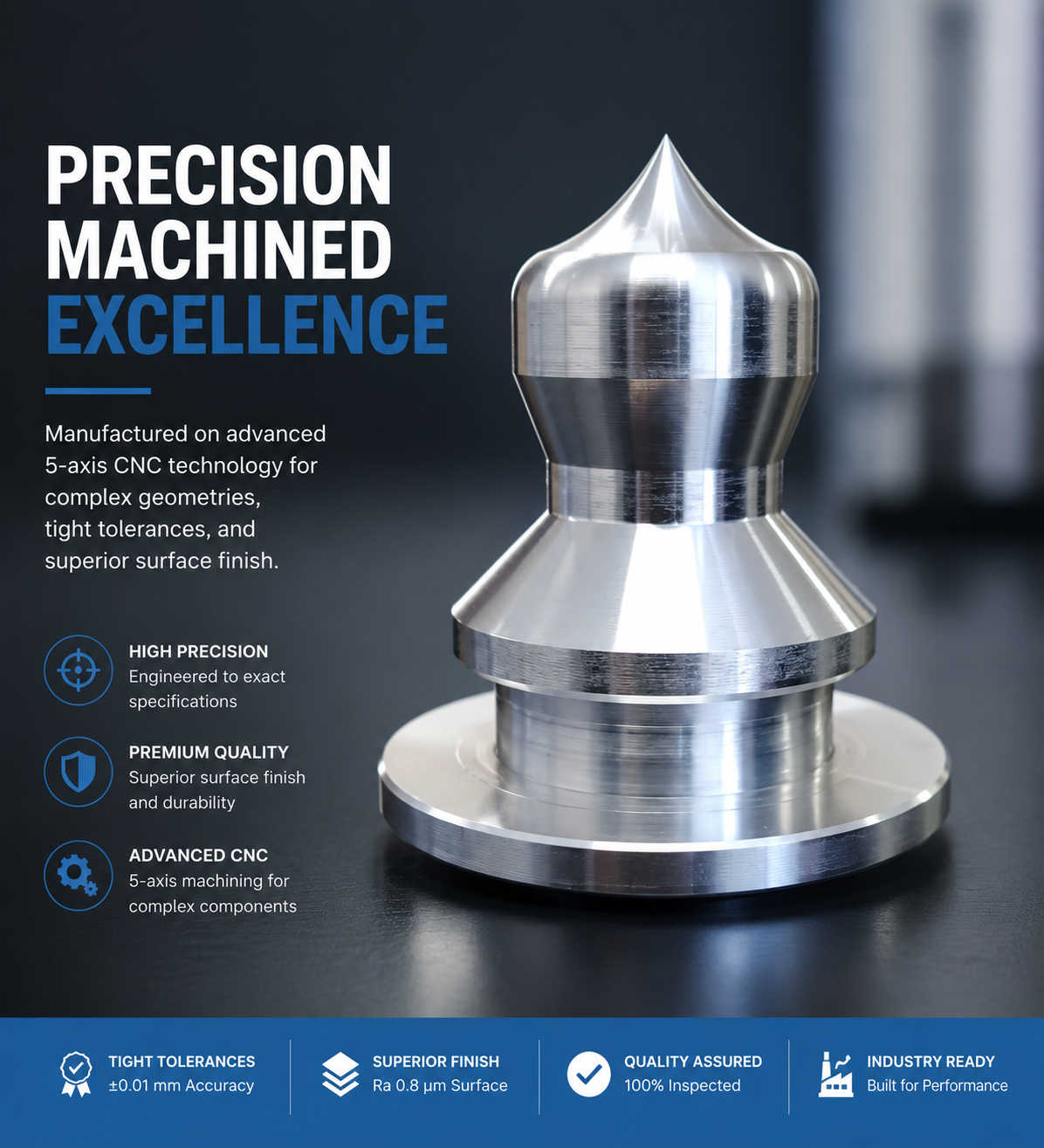 Precision turning component